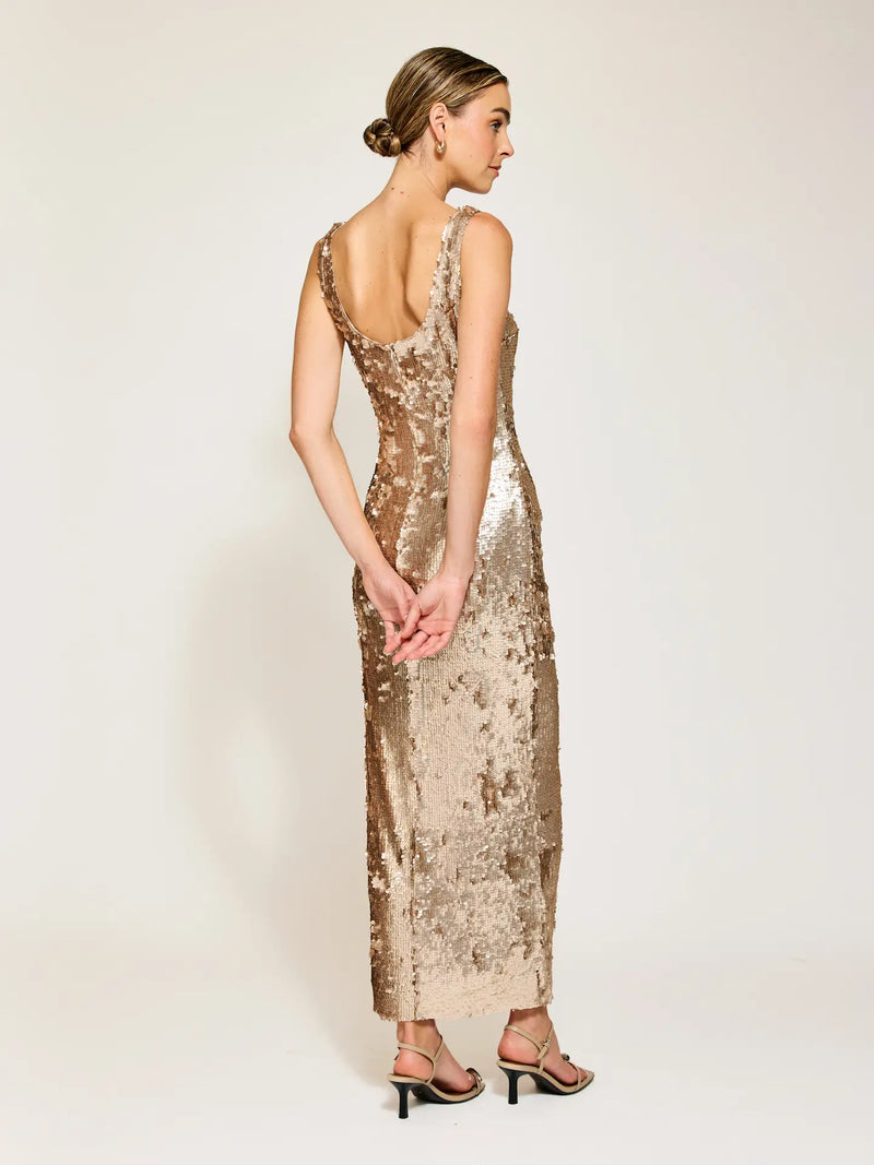 Naida Sequin Dress - Gold