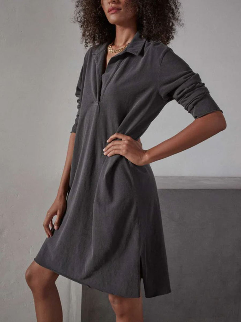 Relaxed Polo Dress - Magma