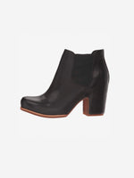 Shirome Black Leather Bootie