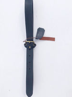Mon Senor 1" Leather Belt - Black/Brass