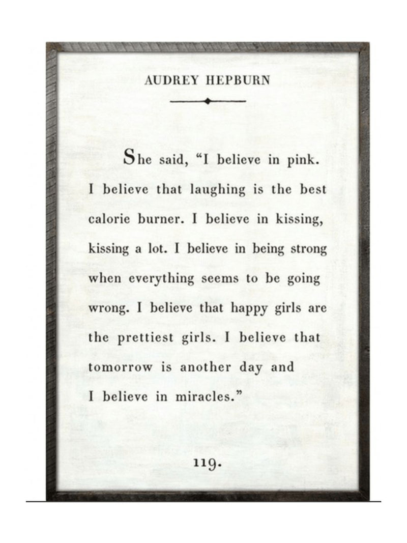 Audrey Hepburn Framed Art  - 25 x 35