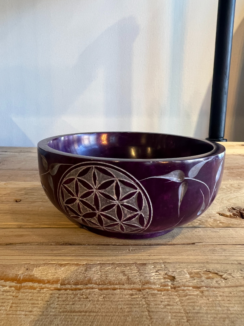 Hand Carved Stone Smudge Bowl