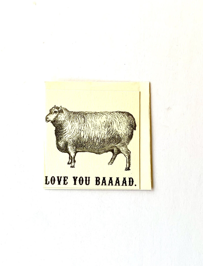 Love You Baaad Mini Card