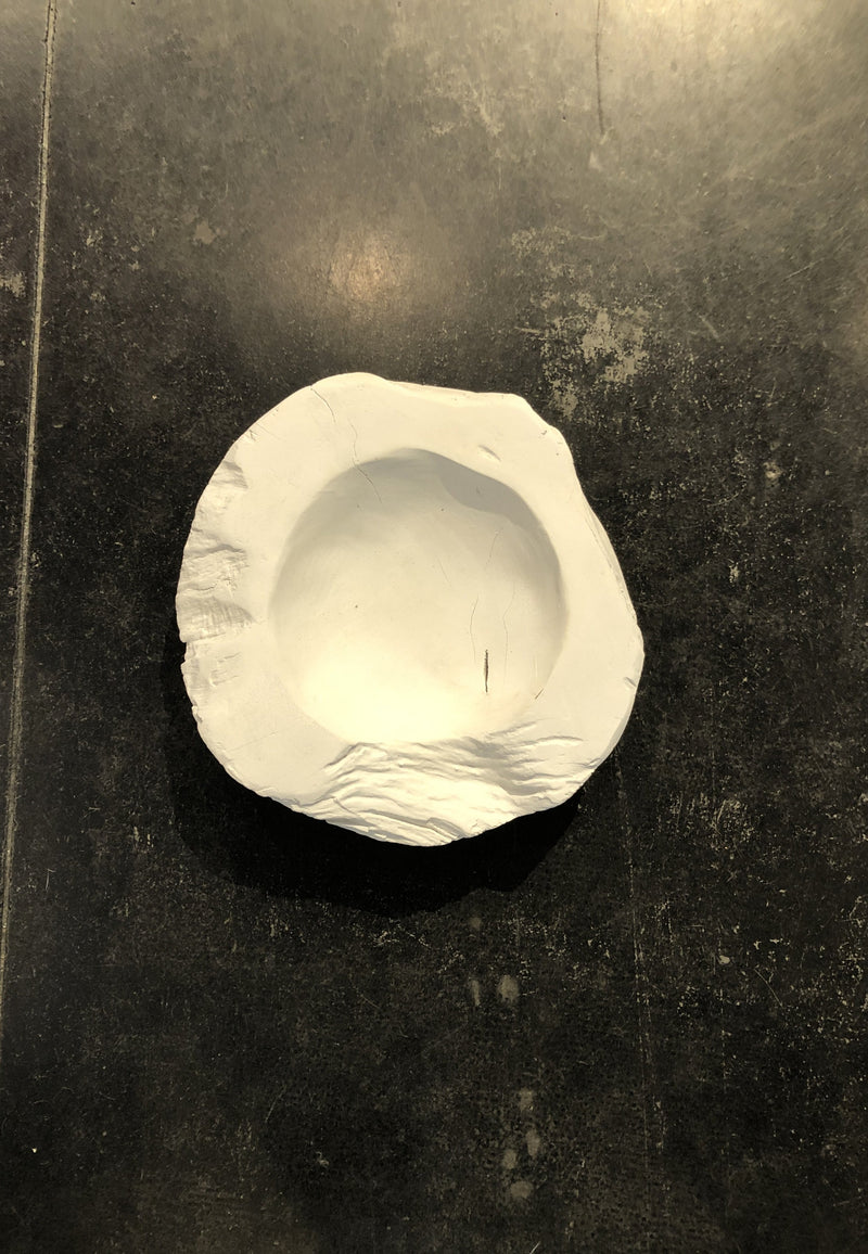 White Wash Small Teak Bowl