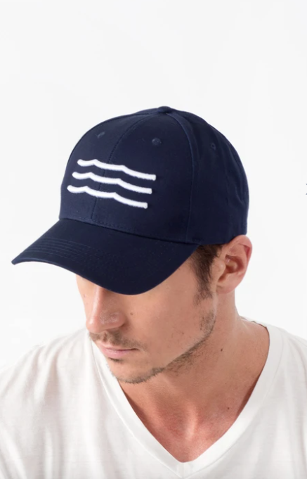 Waves Hat - Navy