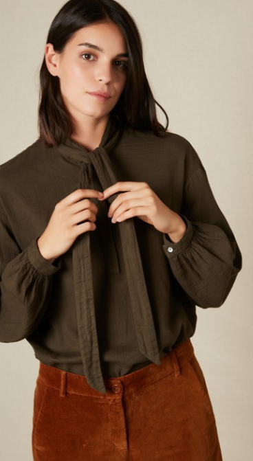 Charline Woven Army Shirt