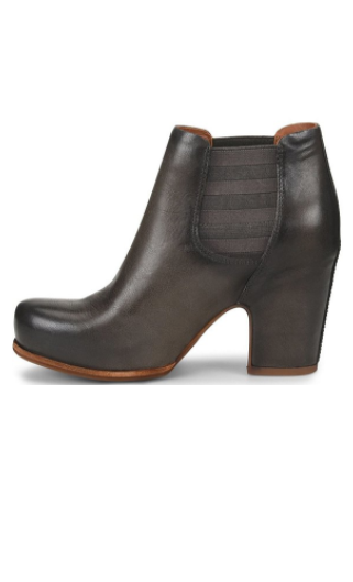 Shirome Grey Leather Bootie