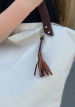 Hand Stitched Leather Tassel - Tobacco