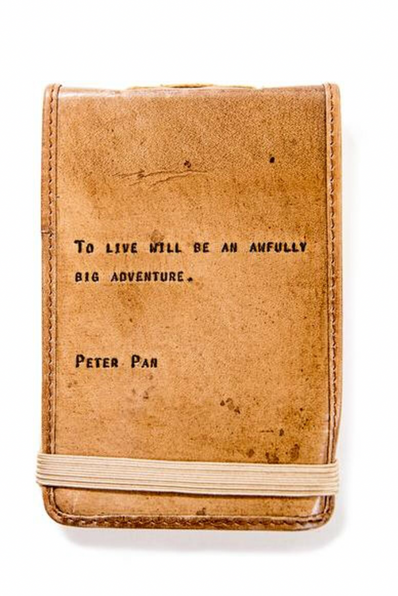 Mini Rustic Leather Journal - Peter Pan